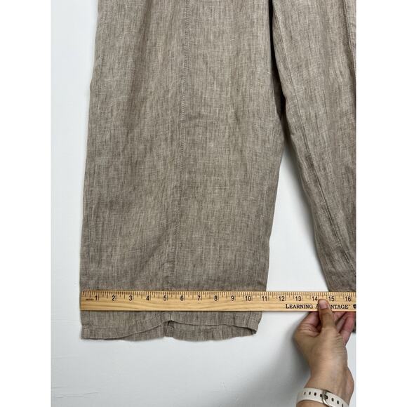 Eileen Fisher Women’s Size L 100% Organic Linen Baggy Wide Leg Lightweight Pants - Picture 6 of 9